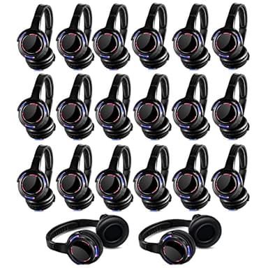 AYVVPII Factory Sell Silent Disco led Headphone Complete System (20 led Headphone + 3 Transmitter)