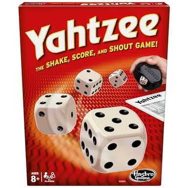 Hasbro Gaming Yahtzee Game, Fast-Playing Dice Games for Kids, Teens, and Adults, Strategy Games, Family Games for Kids, 2 or More Players, Ages 8 and Up