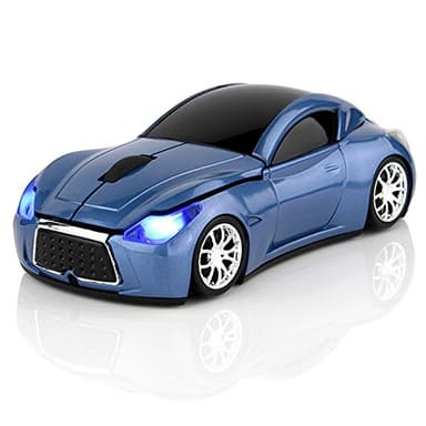 Ai5G Race Car Mouse Wireless Sports Car Shaped Mouse 2.4Ghz Computer Optical Mice with Led Light for Desktop Laptop