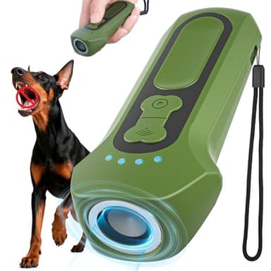 Firlonale Dog Bark Deterrent Devices, Ultrasonic Anti Barking Device for Dogs, Portable Dog Training Device Safe for Dogs & Human Bark Control Barks No More Indoor Outdoors Behavior Correct