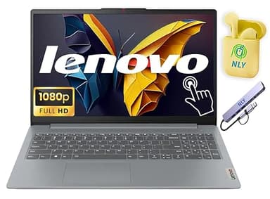 Lenovo IdeaPad Slim 3 Touchscreen Laptop, 15.6" FHD Laptop Computer, 8-Core AMD Ryzen 7 5825U, 16GB RAM 1TB Storage (512GB SSD+512GB Docking Station Set), Windows 11, NLY Earphones, Arctic Grey