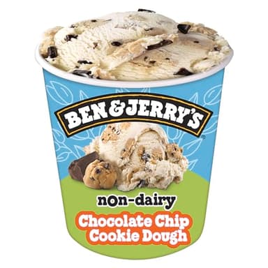 Ben & Jerry's Non-Dairy Chocolate Chip Cookie Dough Frozen Dessert Certified Vegan Pint 16 oz