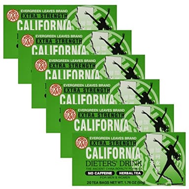 Evergreen Leaves California Dieter's Drink Extra Strength Tea, 20 Count (Pack of 6)