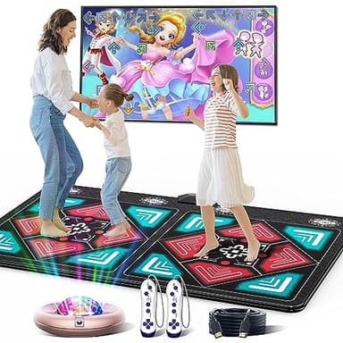 HAPHOM Dance Mat for Kids and Adults, Anti-Slip Wireless Electronic Dance Pad for TV, Plug and Play Sports Dance Mat Game with Smart Camera and 2 Controllers, Gift idea（Classic Snowflake）