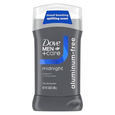 Dove Men+Care Aluminum‑Free Deodorant Stick for Men, Bergamot & White Amber Mood Boosting Scent, 72h Odor Protection, 3 oz