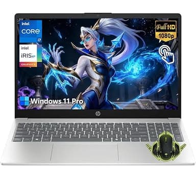 HP 15.6" FHD Touchscreen i7 Laptop, 64GB RAM 1TB SSD Intel 10-Core i7-1355U (Up to 5Ghz), Intel Iris Xe Graphics, Private Webcam, WiFi 6, Win 11 Pro, W/Accessorry, for Business and College Students