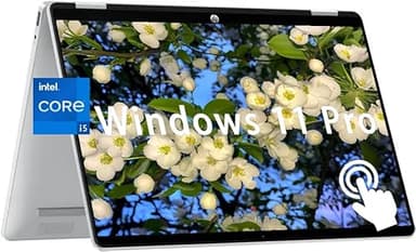 HP OmniBook 5 Flip 2-in-1 Touch-Screen Laptop | 14" 2K (1920x1200) Display | Copilot+ AI | 10-core Intel Core 5 120U | 8GB LPDDR5 | 512GB SSD | Win 11 Pro | Backlit Keyboard | 5MP IR Webcam | Silver