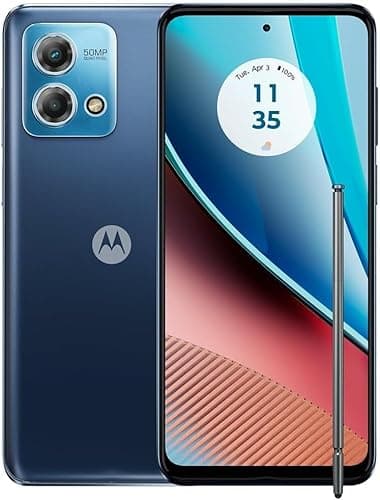 Motorola Moto G Stylus (2023) 4G LTE 128GB Storage 4GB RAM 6.5" HD+ Display 50MP Camera Cricket Locked Blue (Renewed)