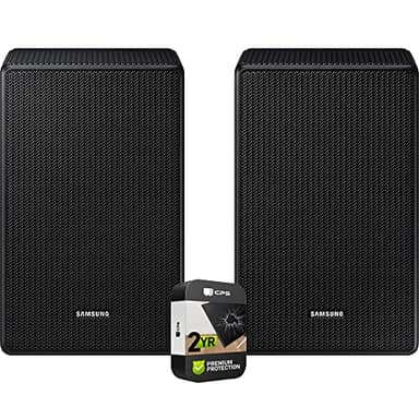 Samsung (Refurbished SWA-9500S/ZA Wireless Rear Speaker Kit w/Dolby Atmos for Soundbar Surround Sound Bundle with 2 YR CPS Enhanced Protection Pack (Renewed)