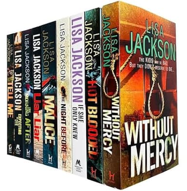 Lisa Jackson 9 Books Collection Set (Expecting to Die, Liar Liar, If She Only Knew, The Morning After, Without Mercy, Tell Me, Hot Blooded, The Night Before, Malice)