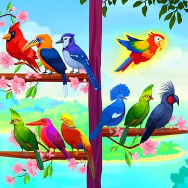 Bird Sortpuz: Brain & Puzzle Games, Fun and Relaxing Sortpuz Birds Sorting Puzzle Games. Free best puzzle HD game for adults & kids on Kindle Tablet & Fire TV